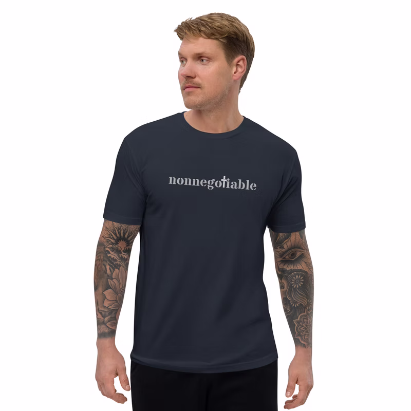 NONNEGOTIABLE Tee – Christ Is Not Optional, Fitted Short-Sleeve T-shirt