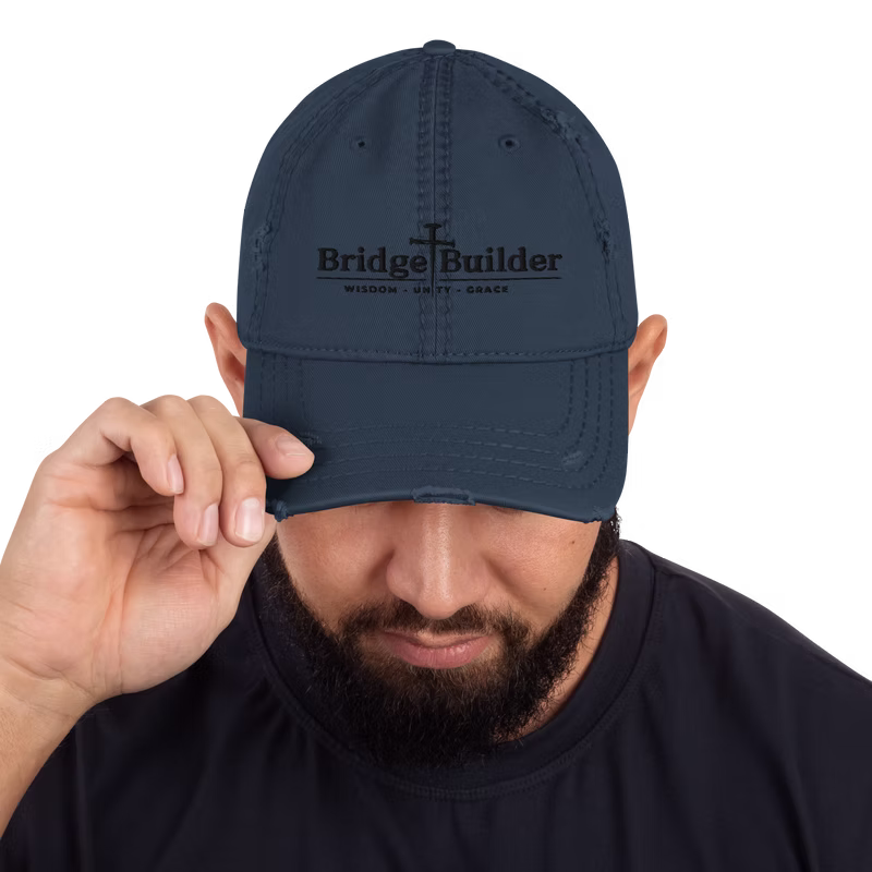 Distressed Bridge Builder Dad Hat